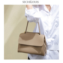 Commuter simple leather tote bag women shoulder underarm bag 2021 new fashion cowhide large capacity shoulder bag women