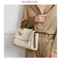 Advanced sense large capacity leather Hand bag female new tote bag 2021 vintage commuter cowhide shoulder shoulder bag