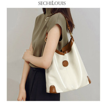 Advanced touch color large capacity leather shoulder bag female 2021 new fashion commuter soft cowhide crossbody tote