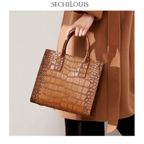 Temperament goddess leather crocodile Hand bag female handbag 2021 New Fashion large capacity shoulder shoulder bag