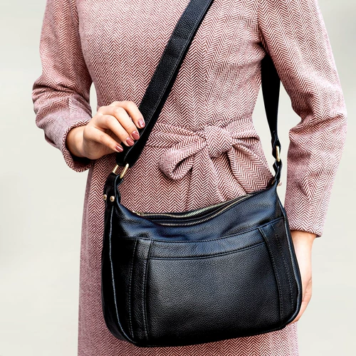 Сумка через плечо, вместительная и большая сумка на одно плечо для матери, из натуральной кожи