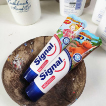 German signal Jieno childrens toothpaste 1-3-6 years old can swallow fluoride toothpaste with calcium guard cleaning 50ml