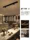 Modern Light Luxury Front Desk Bar Chandelier, Long Linear Dining Room Chandelier, K9 Crystal Island Chandelier for Commercial Use in Restaurants
