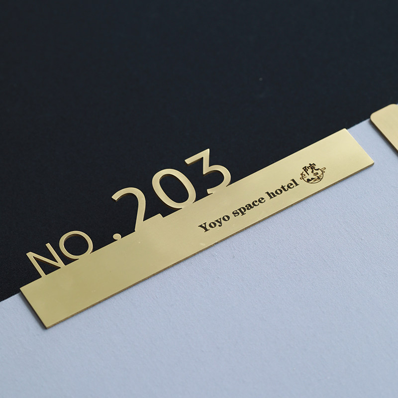 Brass Number Plate Hotel number plate Custom logo Guesthouse Digital Signs Hotel room Number of rooms Number of rooms