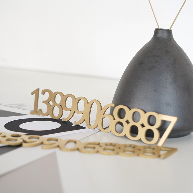 yoyo space on-board temporary parking phone number customized Nordic style brass car parking number numbers