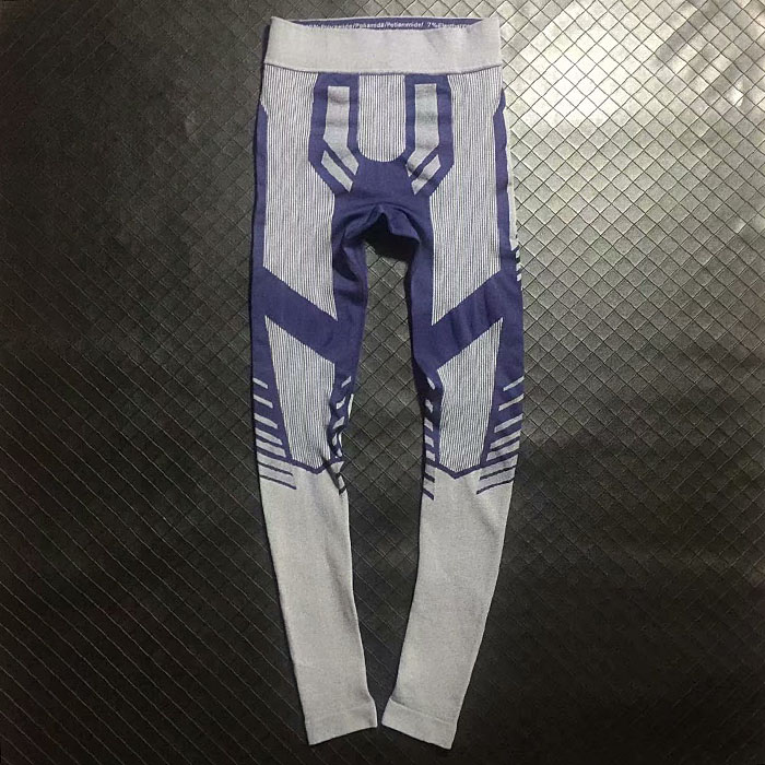 Elastic tights men's seamless fitness running trousers quick-drying training pants compression pants cycling skateboard pants