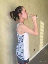 European and American work character vest woman in summer printed mesh cloth splicing sports vest sleeveless student tide 2019 new