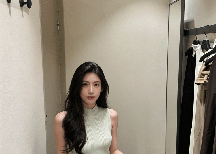 박하 녹색 프랑스식 반하이넥 민소매 드레스 여름 달콤함 작은 청신 외국 가스 연령 감소 몸매 가꾸기 플리츠 롱 스커트 상세 이미지 27