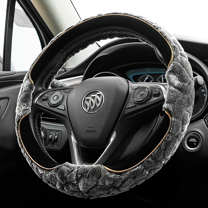 Buick Yinglang Regal Excelle Weilang Ang Ke Wei Ang Kola car steering wheel cover female winter short plush handle