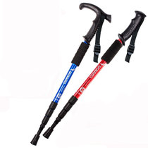 Outdoor hiking poles Straight handle T-shaped curved handle telescopic poles Hiking crutches for the elderly hiking crutches Ultra-short 65cm cane