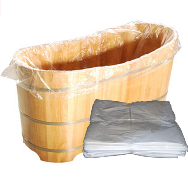Thick bath bag disposable bath bag Bath bag plastic bath tub cover folding beauty salon bag bag