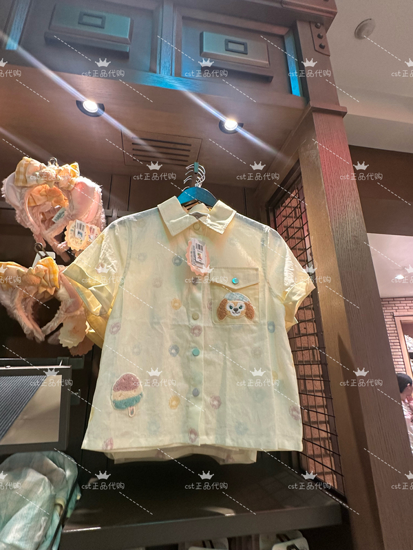Shanghai Disneyland Genuine Duffy and Friends Natural Color Series Cookieann Short-Sleeved Shirt