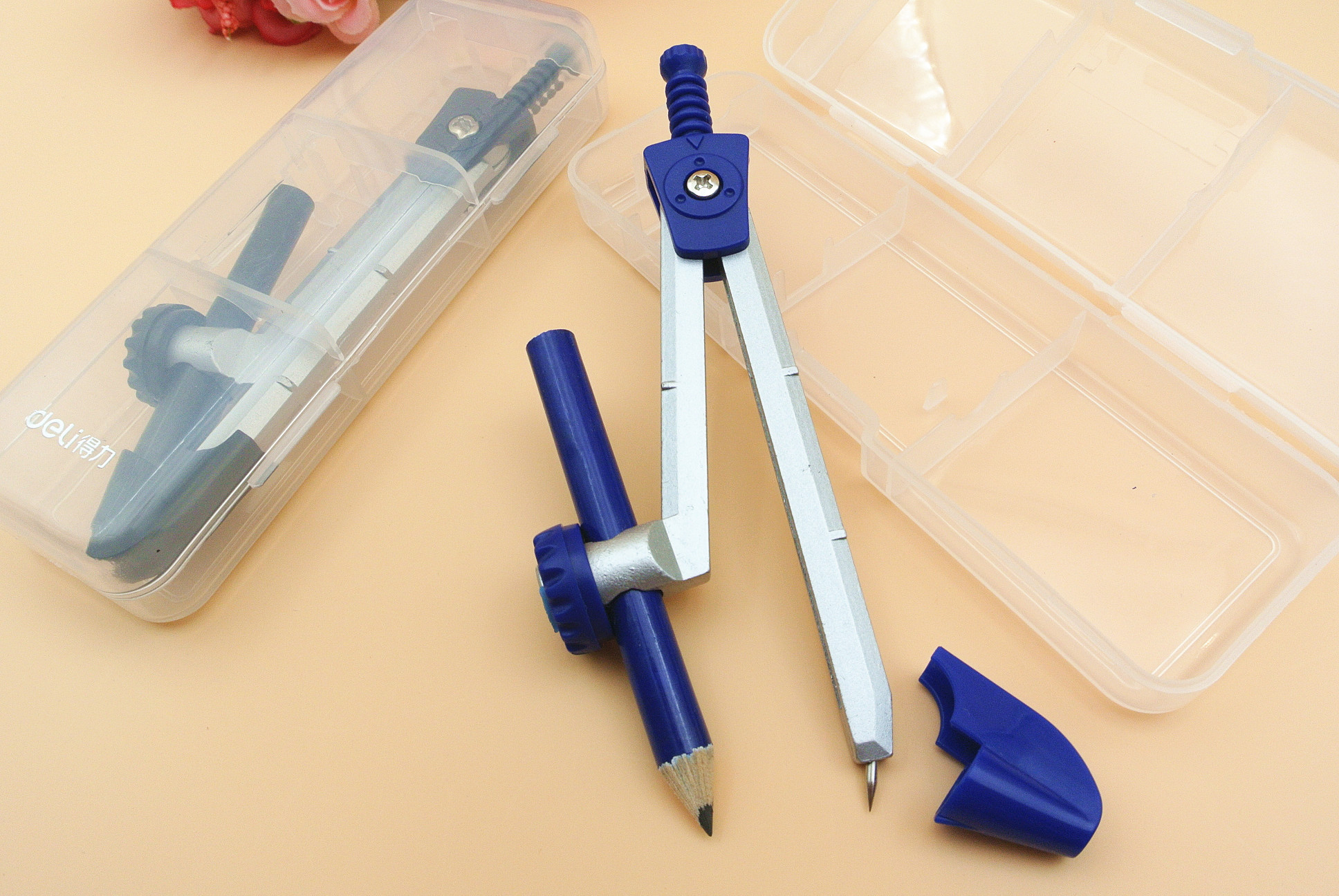 Able 8613 Cartoon Compasses Drawing Compasses Pencil Compasses Able to carry pencil compasses plotter instrument