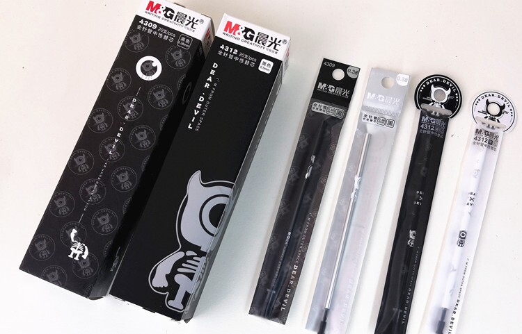 Morning light refill 4312 4309 Full needle tube Sexual Pen replacement Core Dear Devil Black 0 5 38 Blue 0