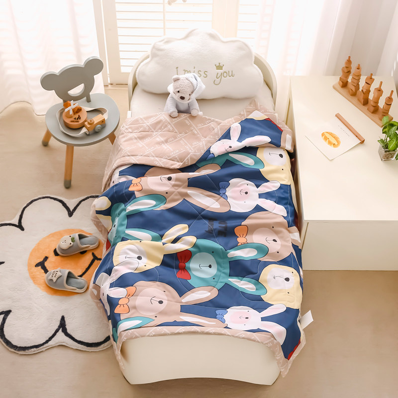 Kindergarten Xinjiang pure cotton summer cool quilted by baby Children full cotton cartoon air conditioning quilted baby Summer thin by machine wash