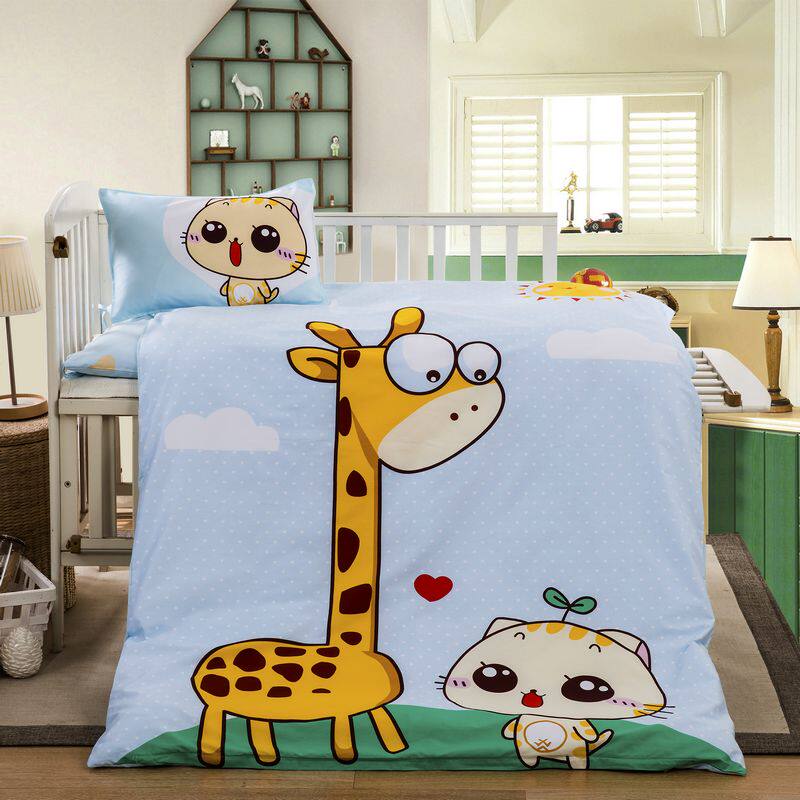 Kindergarten three-piece set cotton baby children's quilt six-piece set nap special baby bed sheet quilt cover cotton bedding