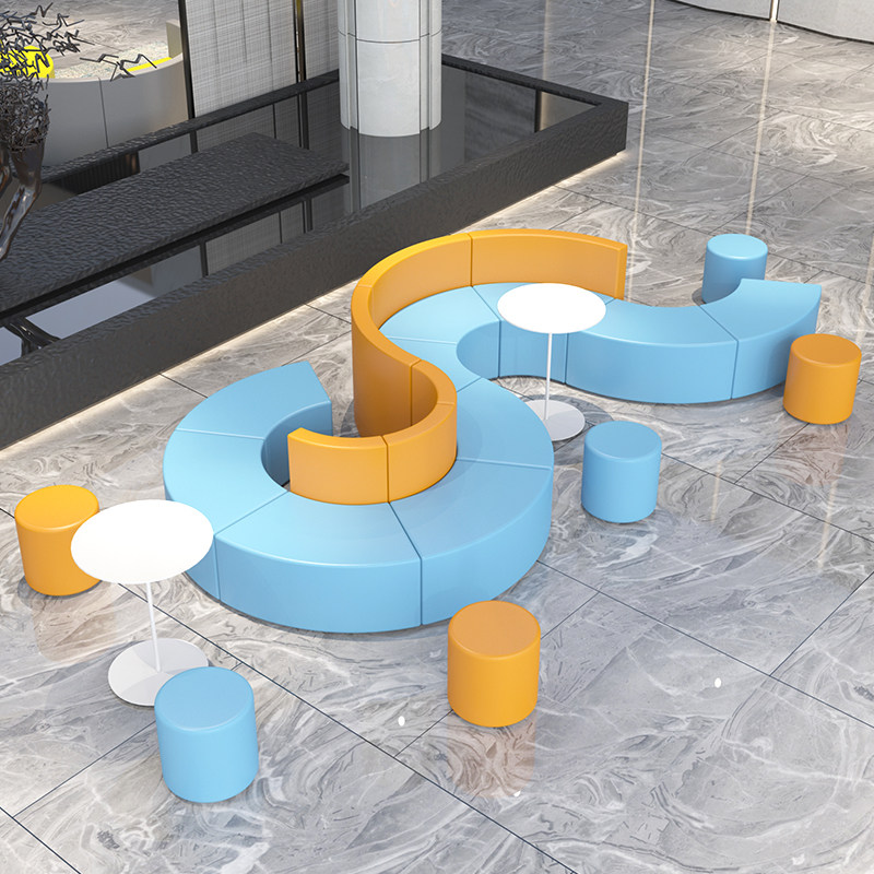 Office Creative Arc Library Hotel Lobby Business Reception Meeting to Talk About Leisure Sofa Combination