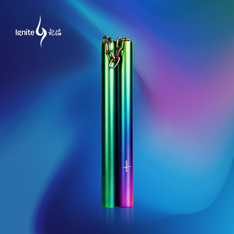 Silver flame gorgeous stainless steel adult double-band Li Xiaolong actual combat performance training gradient color children Lingyun sticks