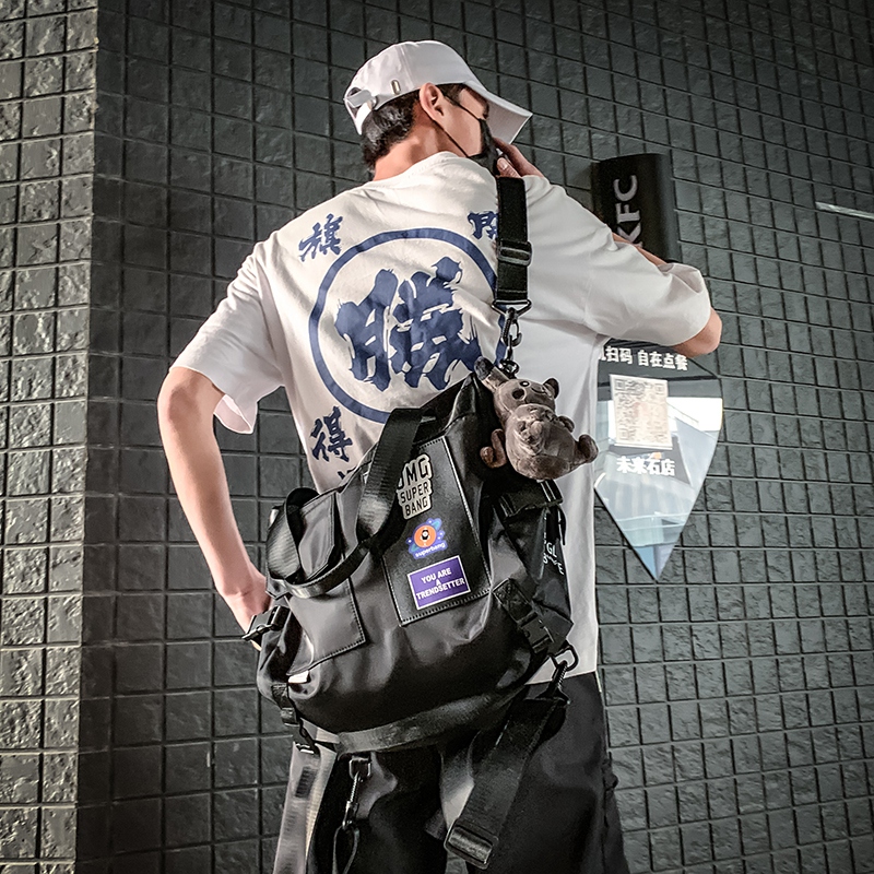 Flagship Messenger Bag Men's Fitness Sports Trend Large Capacity Shoulder Bag Student Bag Female Korean Handheld Backpack