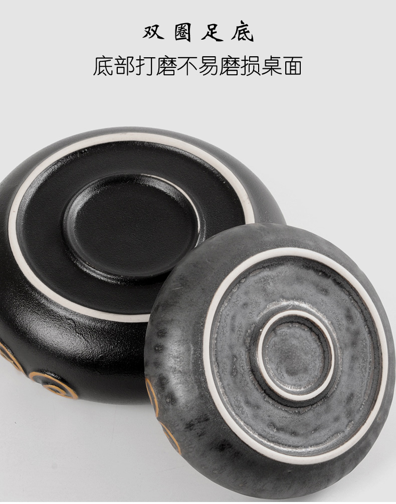 Fashion creative ashtray ceramic large sun wukong was Chinese black pottery contracted sitting room tea table household move trend