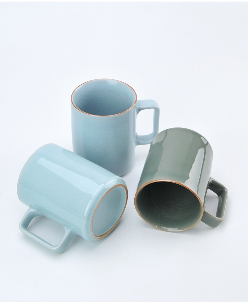 Your up ceramic tea cup glass mugs male with cover creative Chinese contracted glass tea cup of the big office