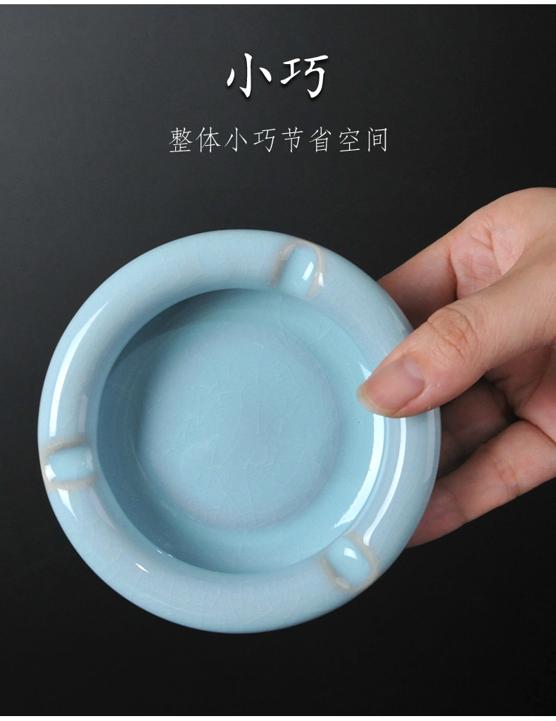 Ceramic ashtray trumpet your up smoke move trend creative office desktop household of Chinese style tea table