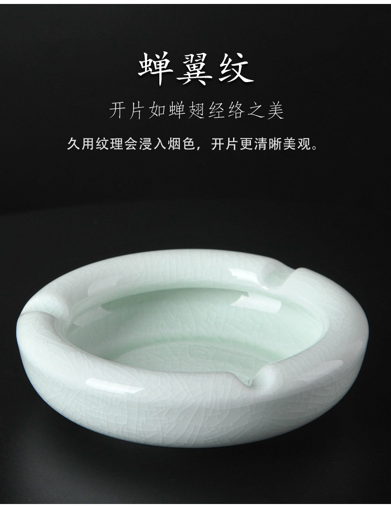 Ceramic ashtray trumpet your up smoke move trend creative office desktop household of Chinese style tea table