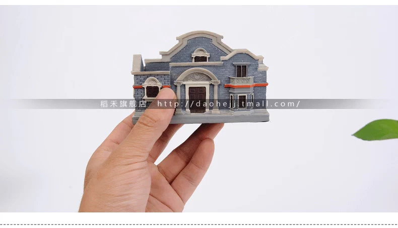 Phong cách Trung Quốc đặc trưng mô hình kiến ​​trúc thủ công trang trí bàn trang trí thẻ kinh doanh hộp quà tặng sáng tạo kinh doanh