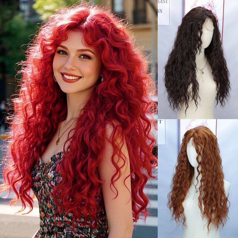 Cheese Trap Front Lace Version Brown-Black Front Lace Brown-Black Wool Curl Wig Sweet and Spicy Girl Full Wig Cheese Trap Front Lace Version Brown-Black Front Lace Brown-Black Wool Curl Wig Sweet and Spicy Girl Full Wig