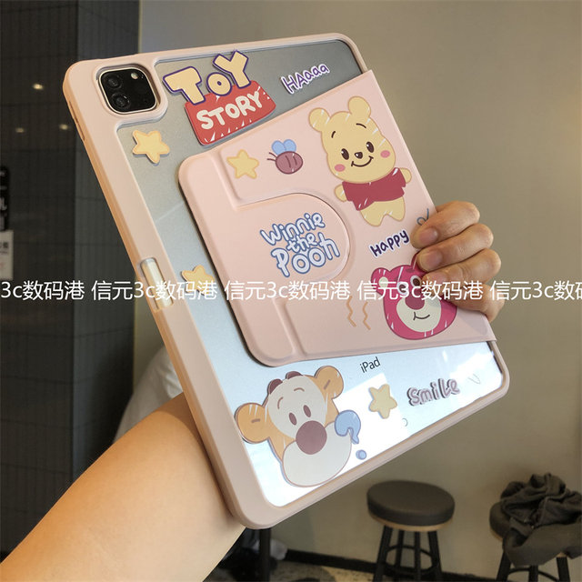 Winnie the Pooh 360 rotating stand acrylic suitable for Huawei matepad 11.5s protective case air12.2 pen slot Pro10.8 inch SE11 anti-bend 12.6 tablet case AGS6-W00
