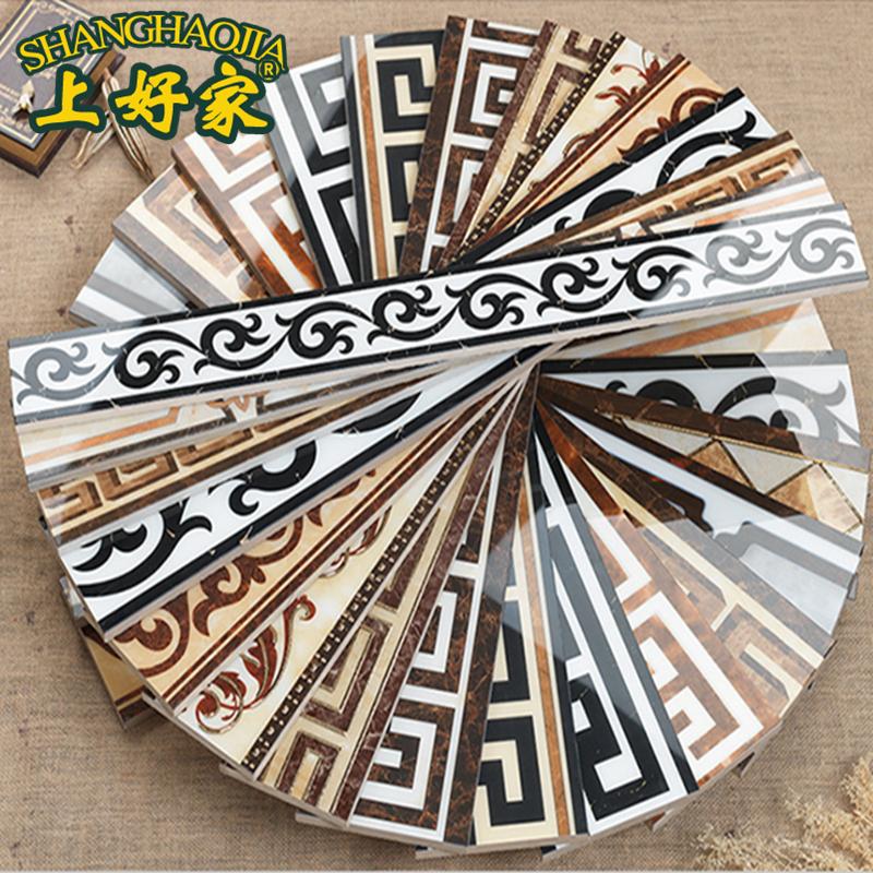 Diamond glaze waveguide line 150x800 floor living room tile wave beats the side line skirting board Foshan tile line