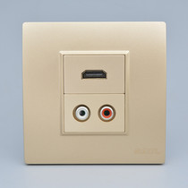 Type 86 concealed high-definition audio multimedia panel high-definition HDMI panel AV double lotus audio wall socket