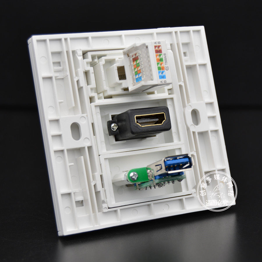 Model 86 Network USB Socket Free Computer + 2.0HDMI HDTV + 3.0 USB Data Extension Panel