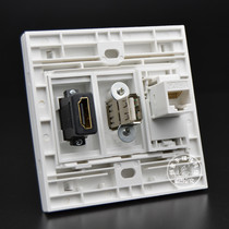 Type 86 multimedia wall socket direct USB data extension direct connection to computer HDMI high-definition TV panel