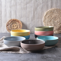 Wave point fashion salad bowl Ramen bowl Ceramic soup bowl Instant noodle bowl Rice bowl Creative dish bowl Fahai bowl