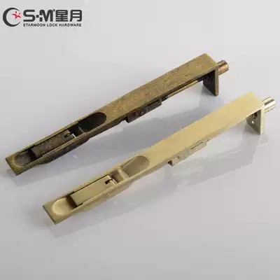 Thickened simple 8 inch concealed bolt concealed door fixed stainless steel door buckle door bolt antique copper door latch 6 inch