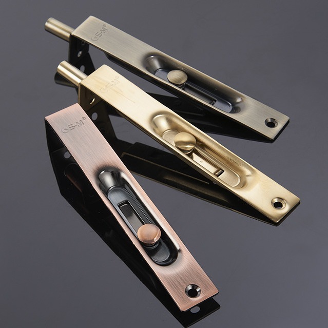 Modern European-style stainless steel latch antique copper dark latch golden dust-proof cylinder double-door world latch stainless steel