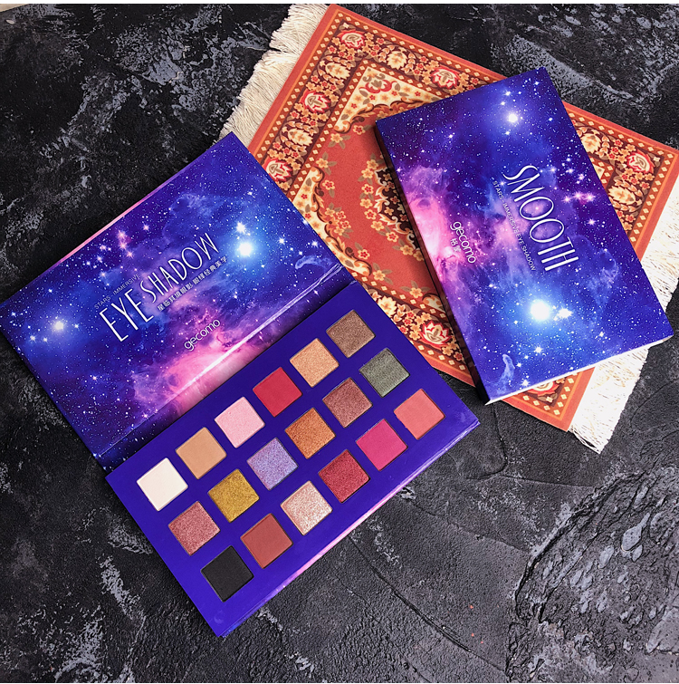 Gemen Starry 18 Color Polarized Purple Flies Green Pearlescent Matte Earth Color Eyeshadow Palette Wine Red Net Red Makeup —