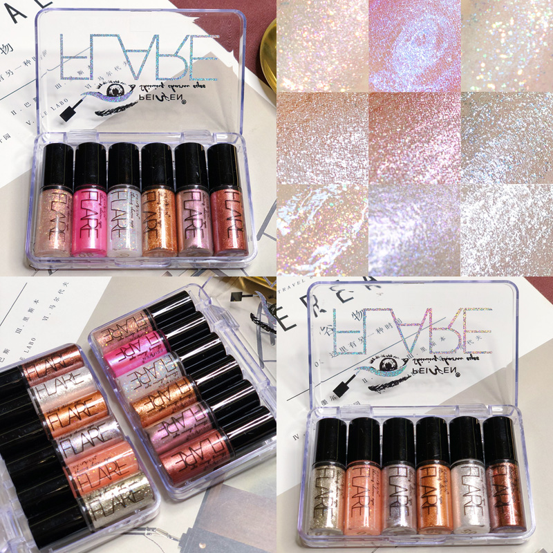 Penifen shiny eyeliner Liquid eyeshadow Wet sequin set set Shiny crystal stage performance silkworm pen
