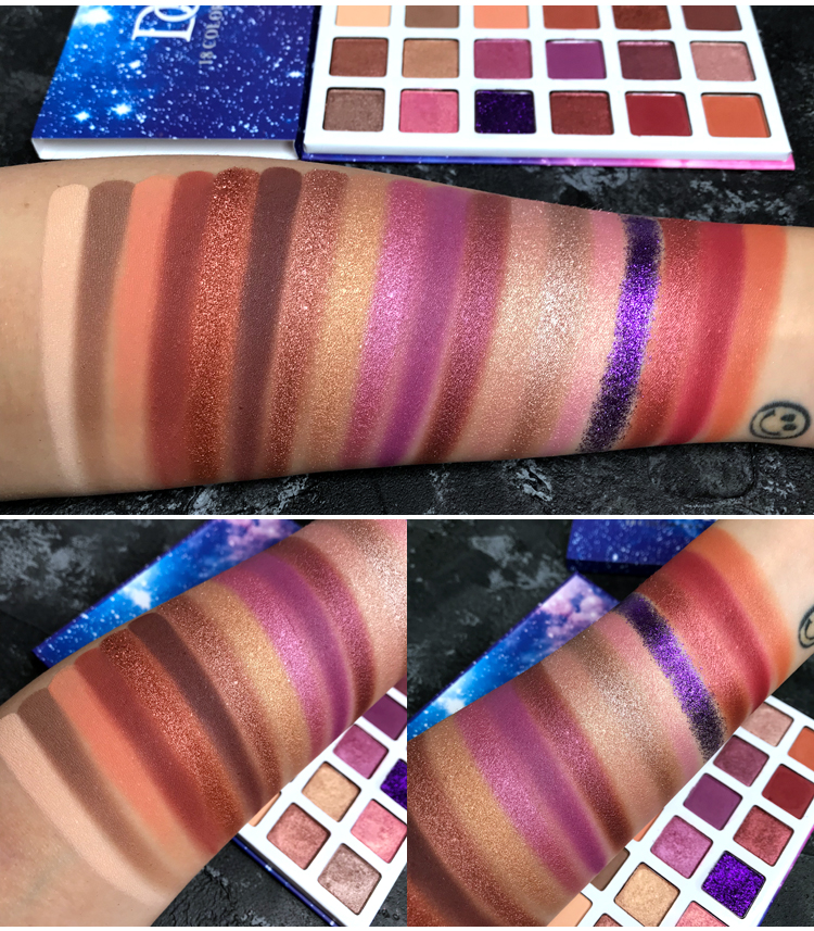 Starry 18 màu phấn mắt ngọc trai matte trái đất mermaid tím tím long lanh xuất khẩu Dubai quốc gia ánh sáng ins phấn mắt 3ce 9 màu