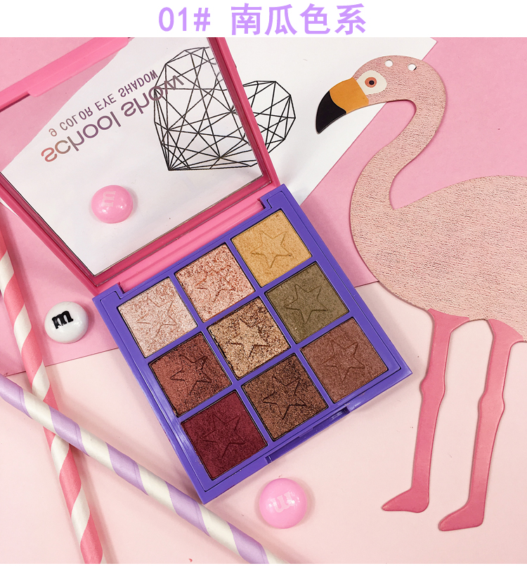 Cô gái Tim Unicorn Bột Ướt Eyeshadow Pan Mermaid Rượu Đỏ Trái Đất Màu Pearlescent Matte Bóng Mắt Đào Trang Điểm phấn mắt thỏi