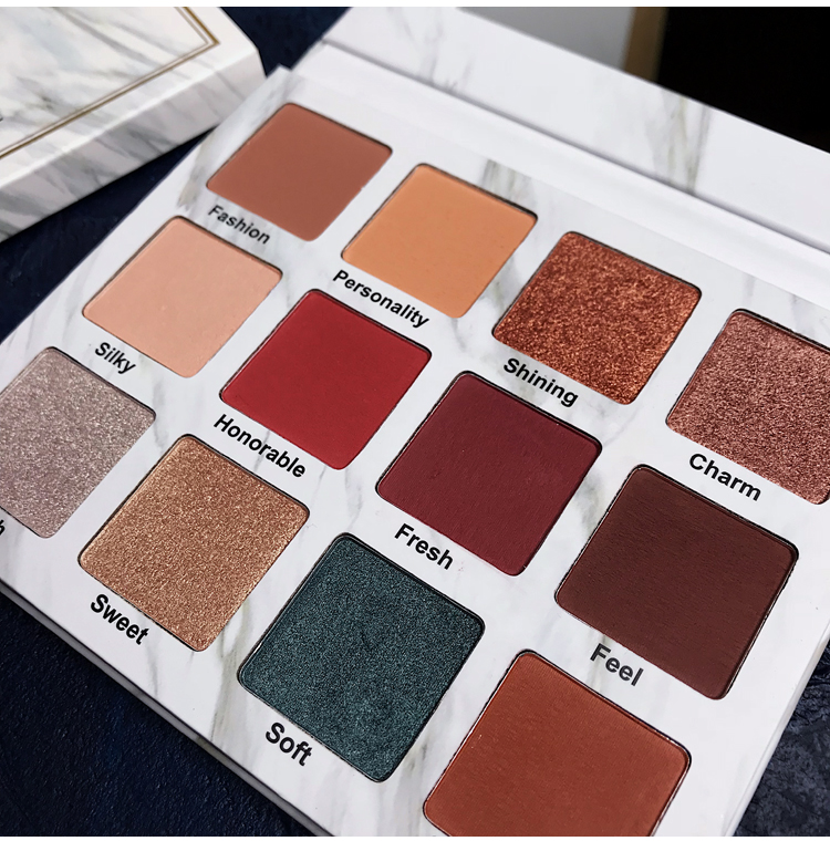 Đá hoa cương nghệ thuật Renaissance Pearlescent Matte Polarized Color 12 Màu phấn mắt Pallet Lắc sinh viên thay thế giá rẻ phấn mắt sivanna