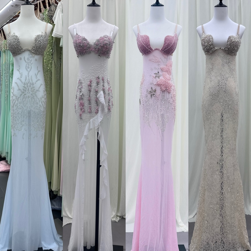 U-Cup New Style Super Busty Non-Transparent Sexy Evening Dress Nightclub Bar Ktv Performance Outfit Beauty Foot Spa