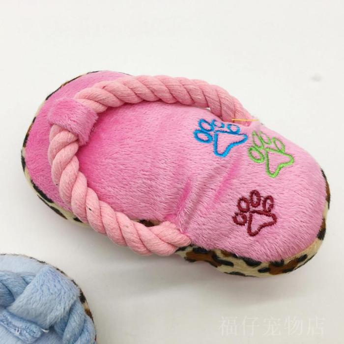 Bông dây dép dép đồ chơi con chó con chó con chó con gấu bông mol chó đào tạo cắn mèo con chó con câu đố tương tác xương đồ chơi cho chó