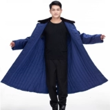 Длинное зимнее пальто, куртка, синий пуховик, увеличенная толщина