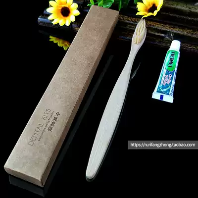 Disposable new black girl boxed hotel toiletries home hospitality soft wool toothbrush toothpaste two in one