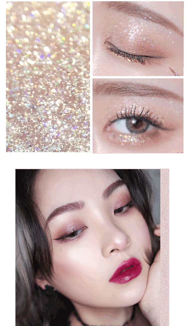 Bóng mắt chất lỏng tay còn lại đơn sắc sequin màu đất lười biếng ngọc trai cẩm thạch cổ tích nước mắt kỳ lân - Bóng mắt phấn mắt eyeshadow