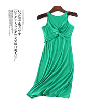 3336 one-piece dress lady spring and summer new body display slim sleeveless hanging band skirt back hit bottom inner lap jacket short dress