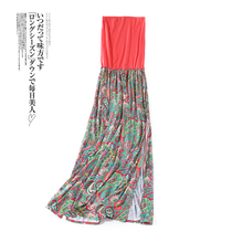 3136 long holiday beach dresses casted waist display slim splicing sleeveless summer new wrap chest open fork dress surges