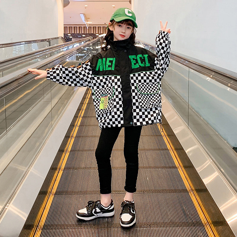 Girls' coats spring and autumn 2022 new western style fashionable children's suits girls autumn clothes net red jacket tops tide brand